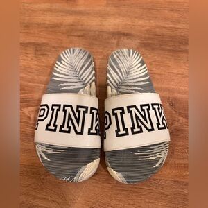 PINK Victoria's Secret Cream and Black Sandals